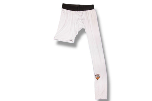 Compression Tights - One Leg | White